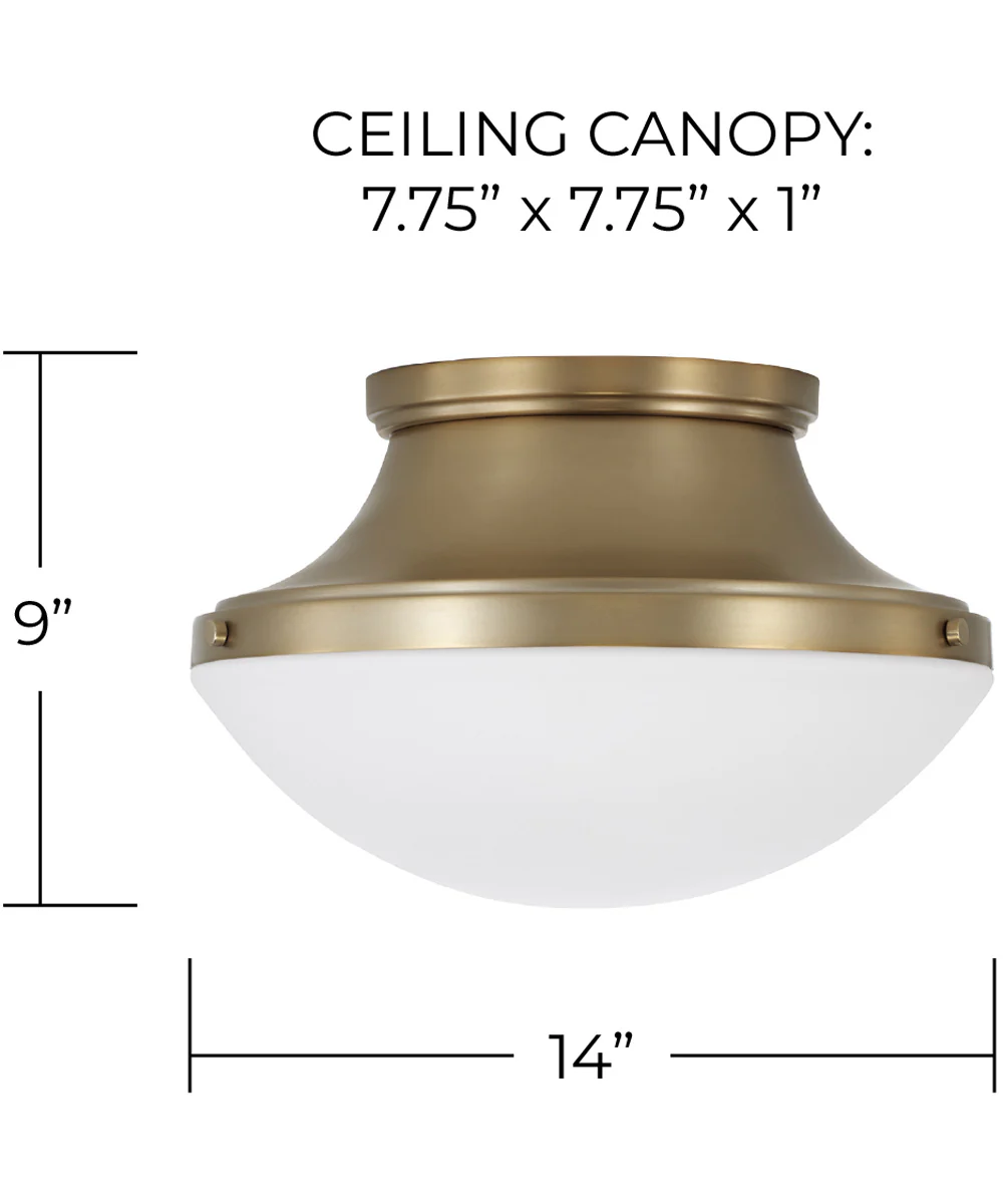 Arlo 3-Light Flush Aged Brass - Image 5