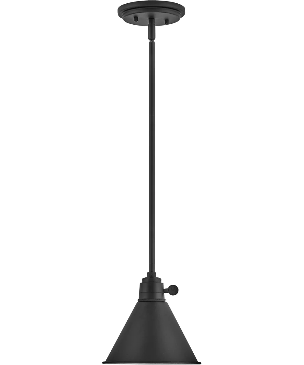 Arti 1-Light Small Pendant in Black