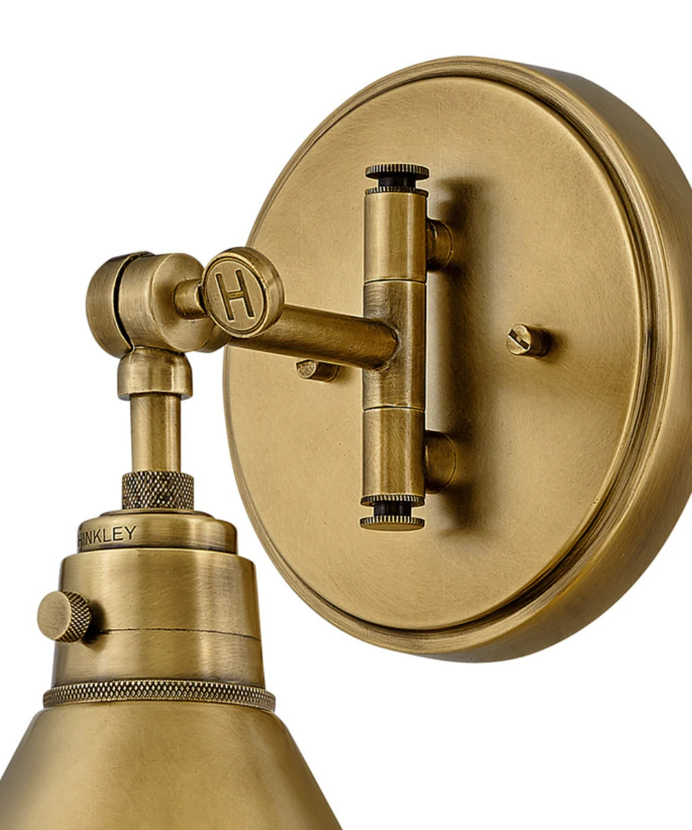 Arti 1-Light Small Single Light Sconce in Heritage Brass - Image 3
