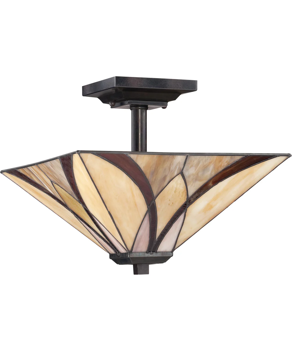Asheville Medium 2-light Semi Flush Mount Valiant Bronze - Image 3
