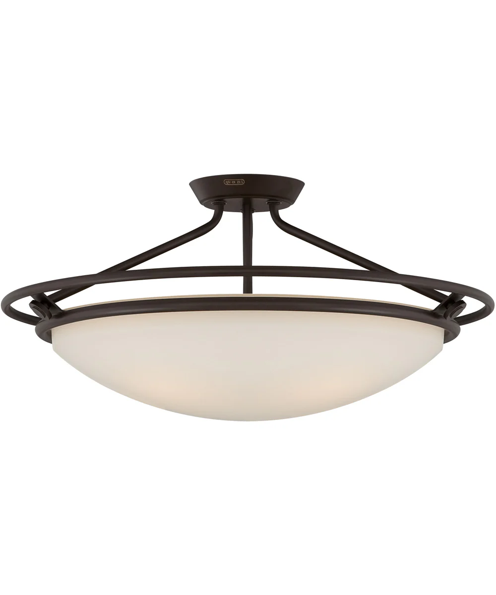 Ashland Extra Large 4-light Semi Flush Mount Western Bronze - Image 2