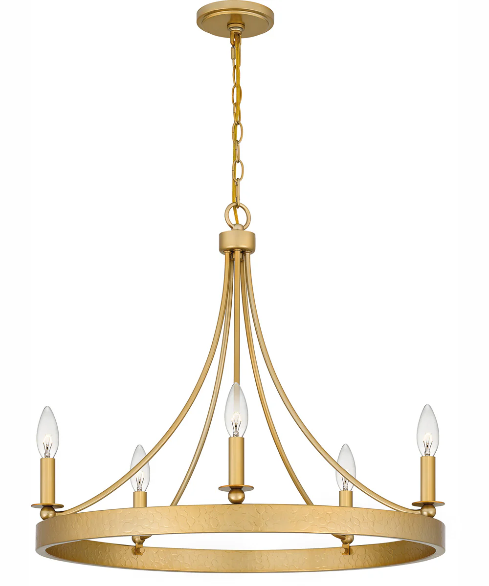 Aspyn 5-light Chandelier Light Gold - Image 2
