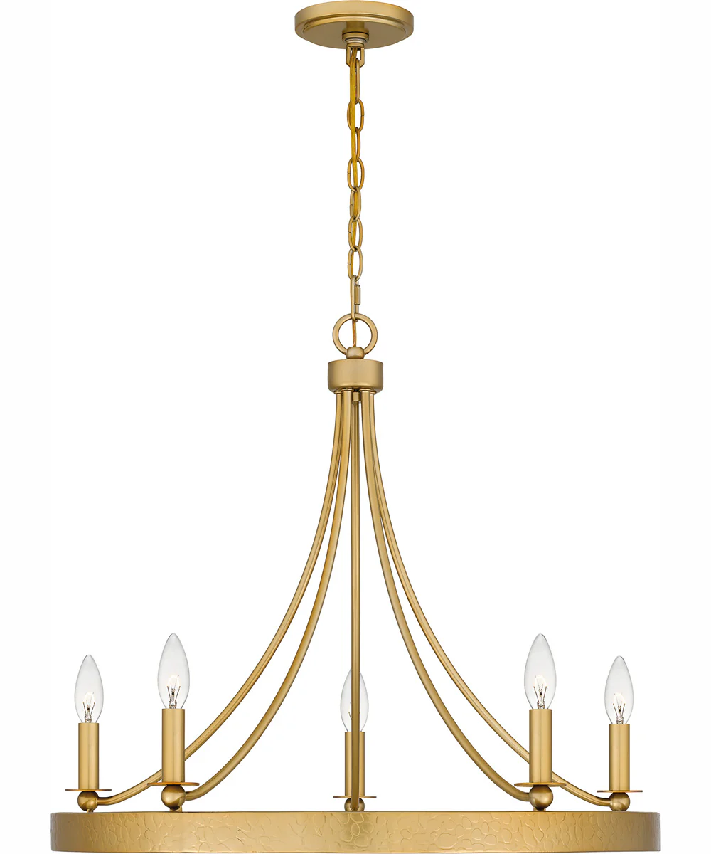 Aspyn 5-light Chandelier Light Gold - Image 4