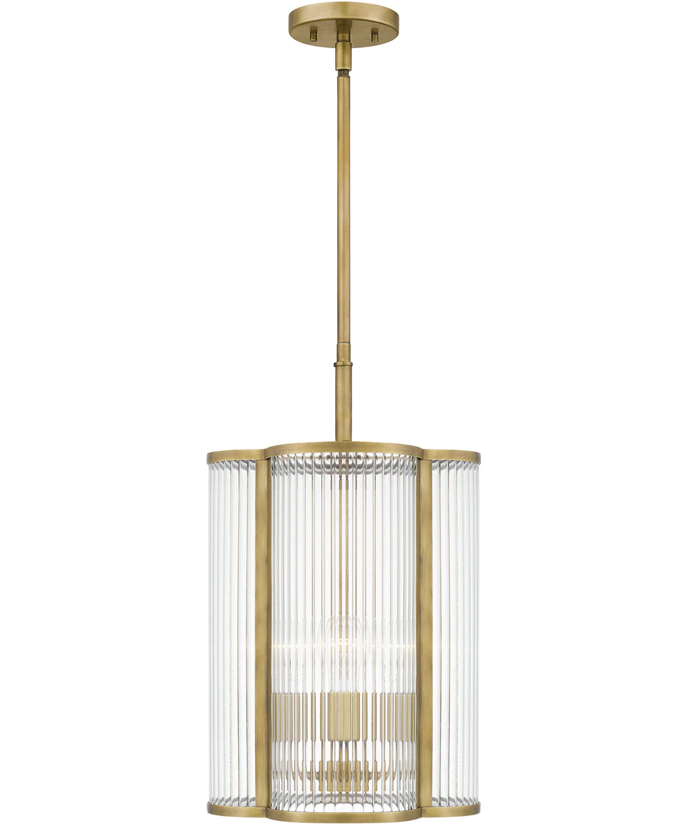 Aster Small 4-light Mini Pendant Weathered Brass