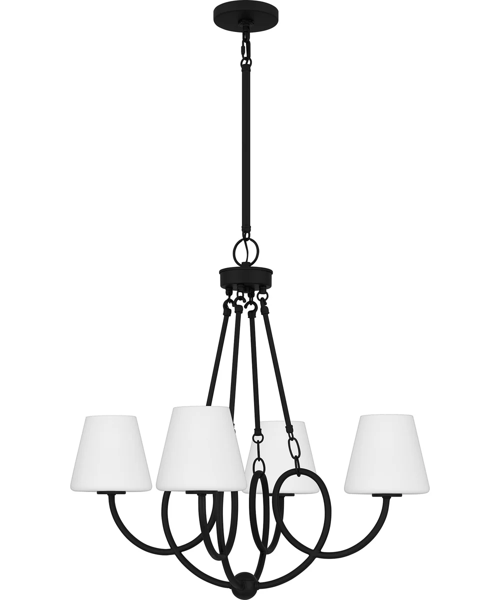 Atkins 4-light Chandelier Matte Black - Image 2