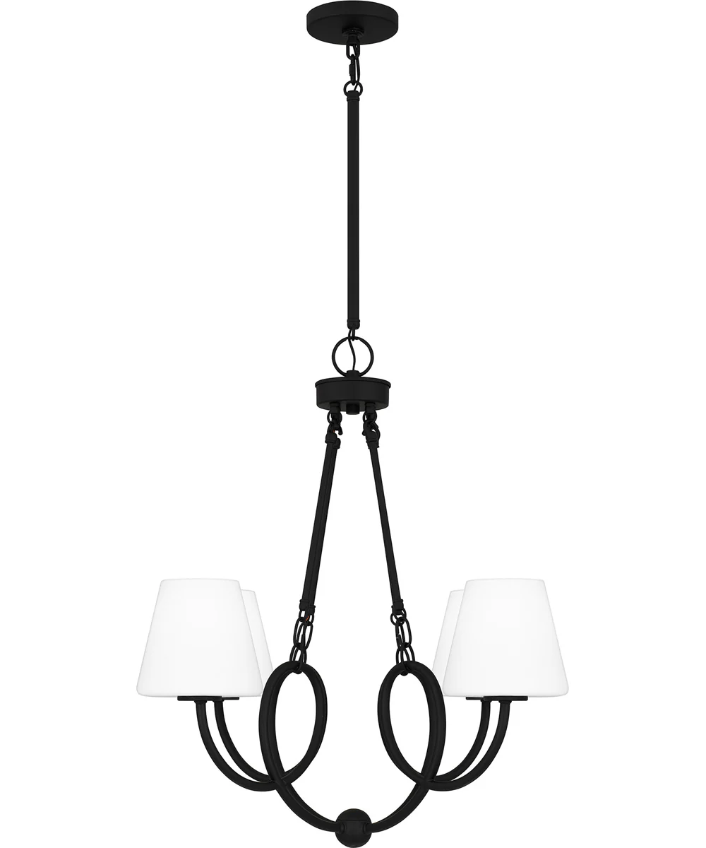 Atkins 4-light Chandelier Matte Black - Image 3