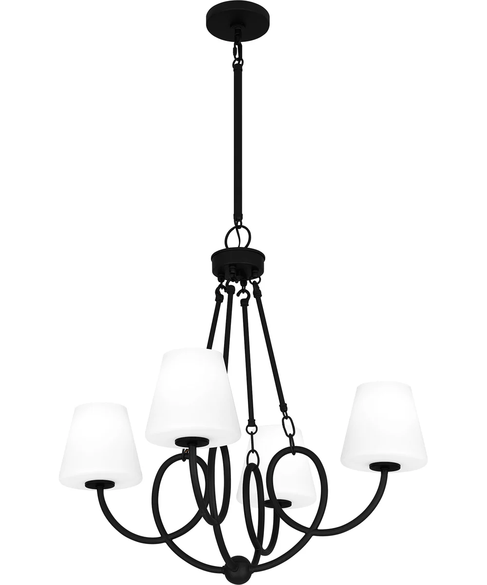 Atkins 4-light Chandelier Matte Black - Image 4