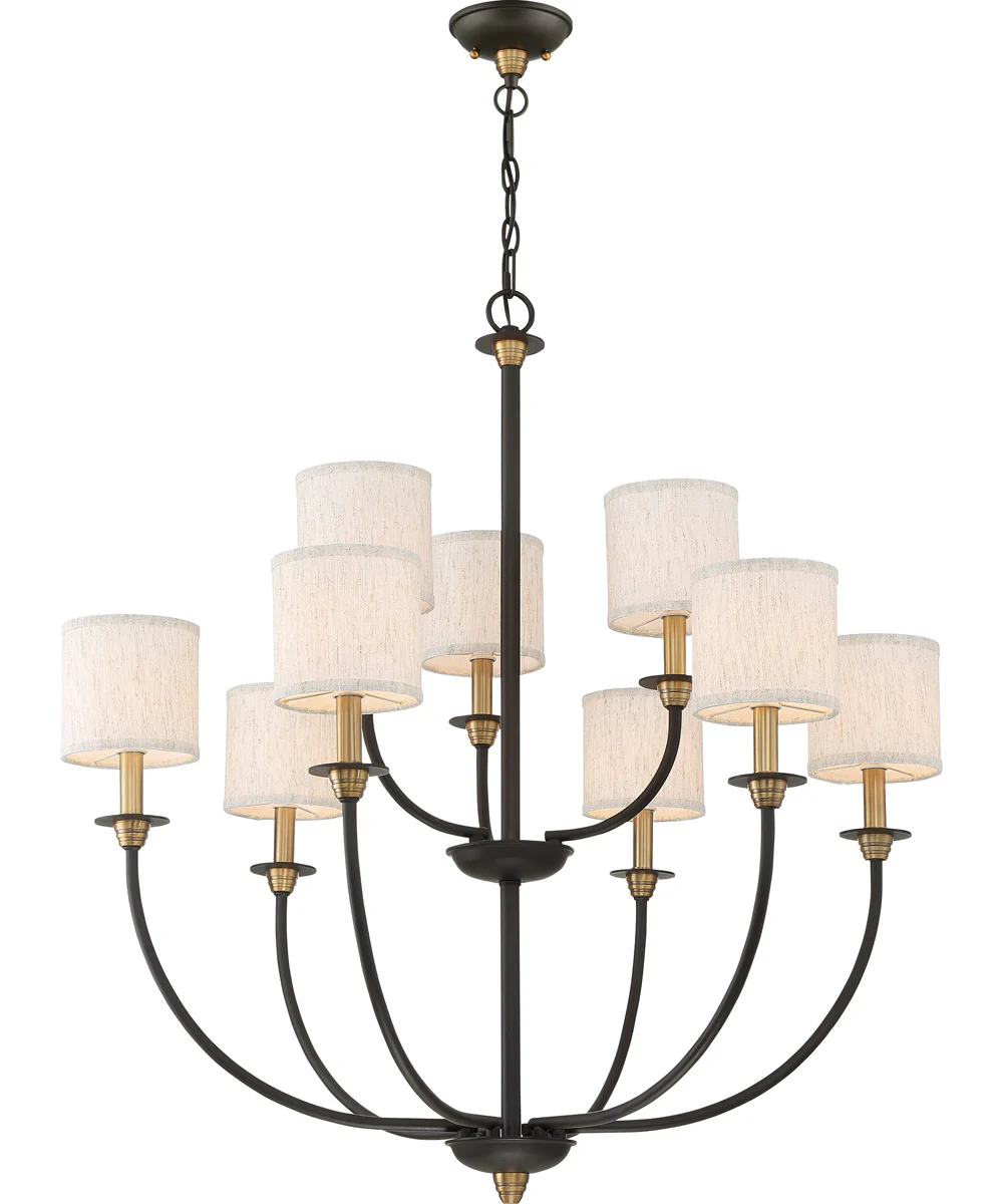 Audley 9-light Chandelier Old Bronze - Image 4