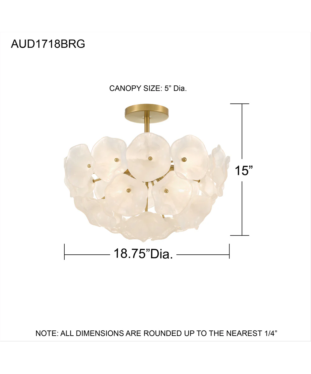 Audrey 4-light Semi Flush Mount Brushed Gold - Image 4