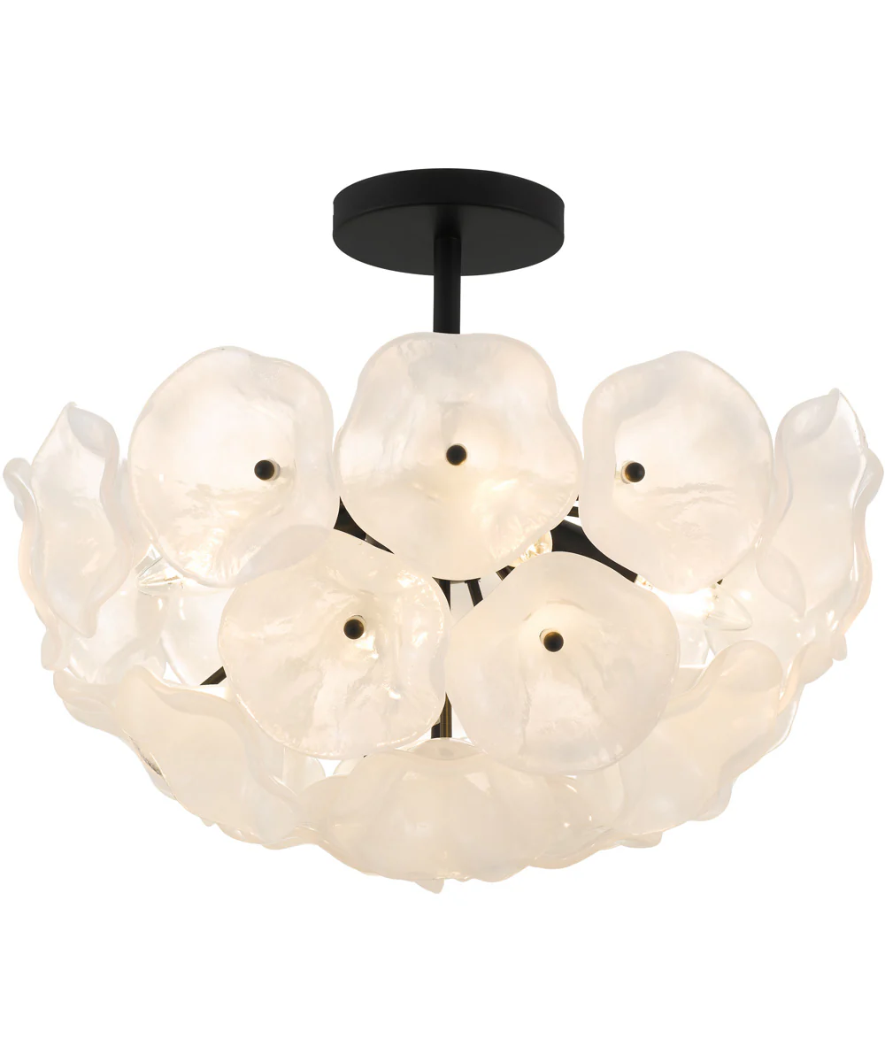 Audrey 4-light Semi Flush Mount Matte Black