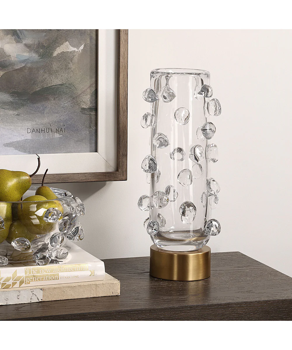 Aura Clear Glass Vase - Image 3