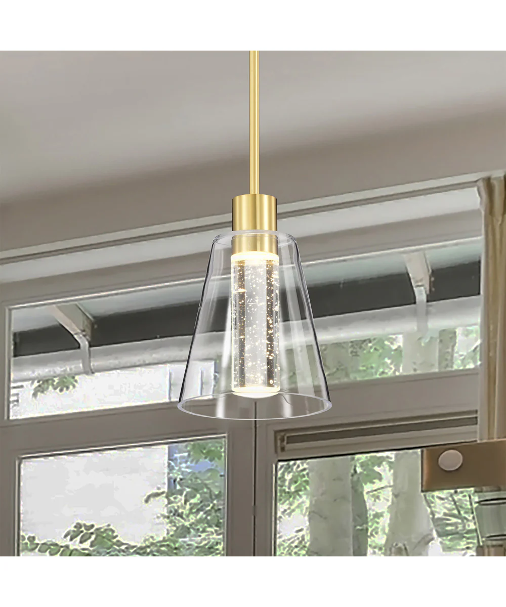 Aura  Pendant Brushed Brass - Image 3