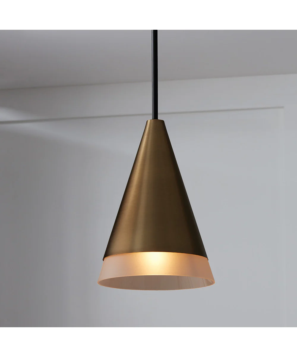 Avant 1-Light Pendant Aged Brass and Black - Image 2