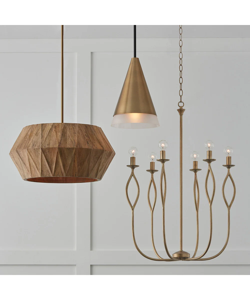 Avant 1-Light Pendant Aged Brass and Black - Image 5