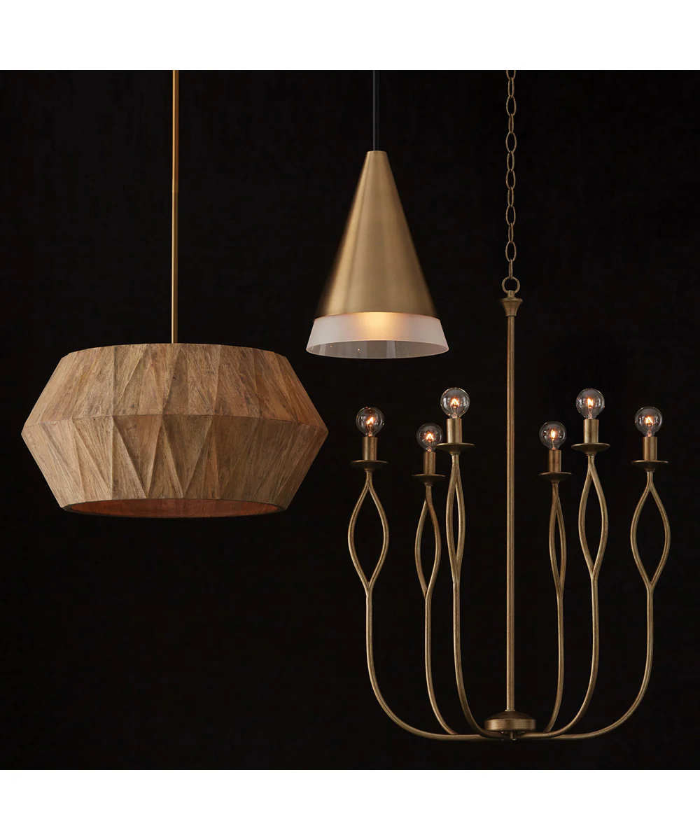 Avant 1-Light Pendant Aged Brass and Black - Image 6