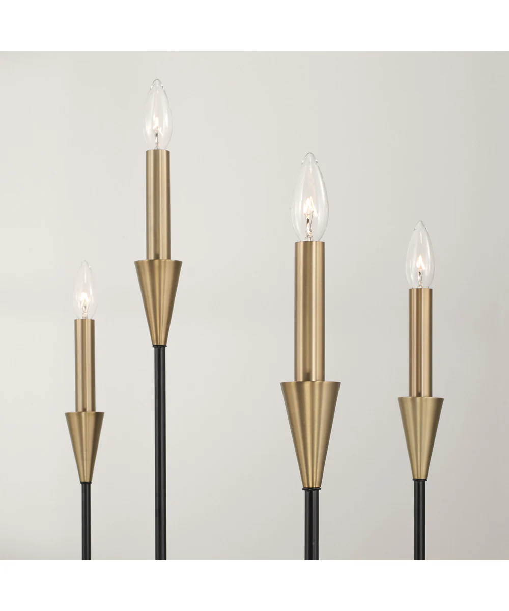Avant 9-Light Chandelier Aged Brass and Black - Image 3
