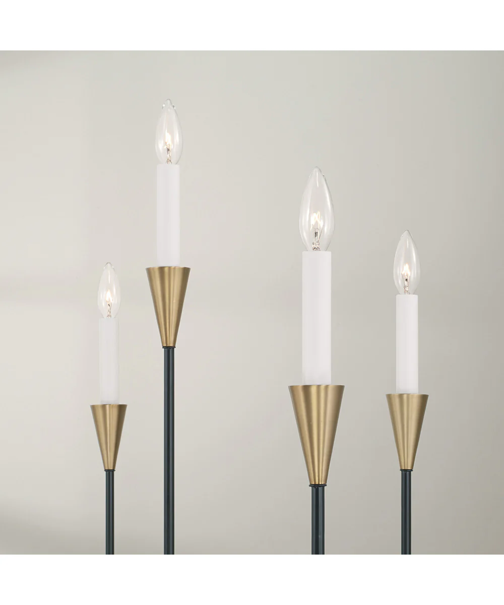 Avant 9-Light Chandelier Aged Brass and Black - Image 5