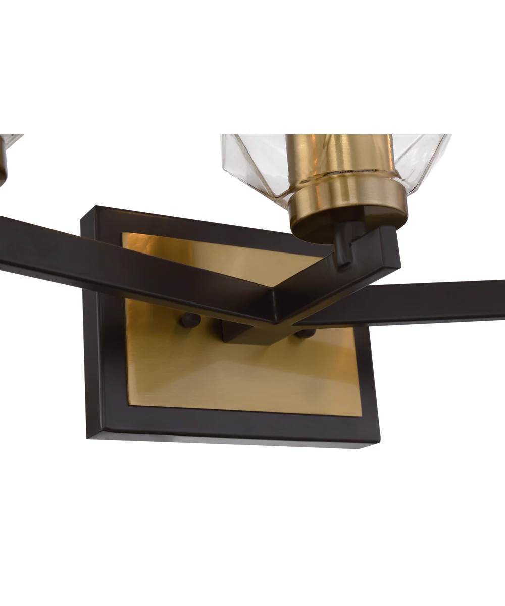 Avante Grand 3-Light Vanity Flat Black/Satin Brass - Image 6