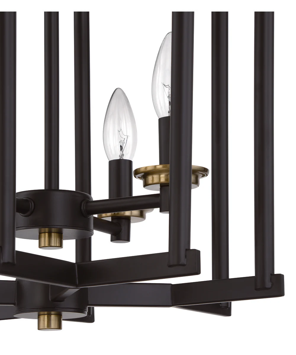 Avante Grand 4-Light Foyer Flat Black/Satin Brass - Image 6