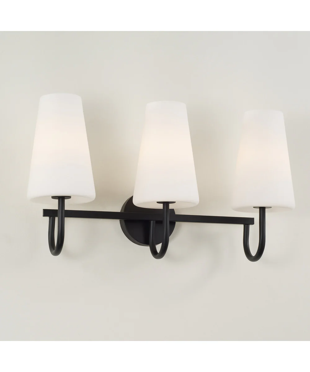 Averitt 3-Light Vanity Matte Black - Image 2