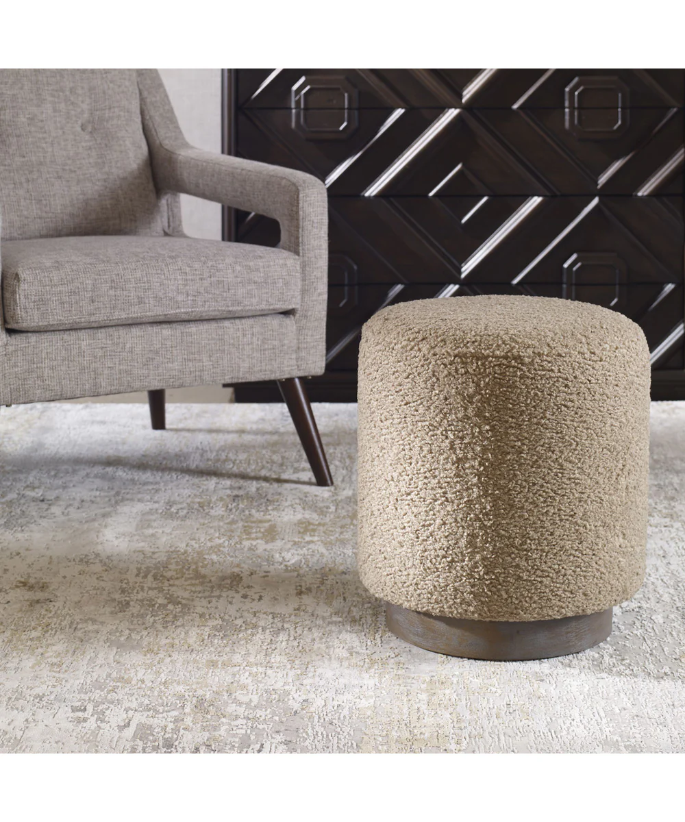 Avila Latte Round Ottoman - Image 2