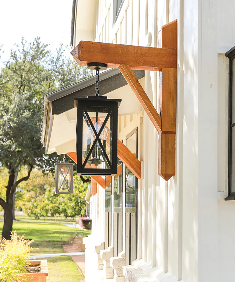 Avondale 4-Light Outdoor Hanging Rain or Shine - Black with Clear Glass - Image 2
