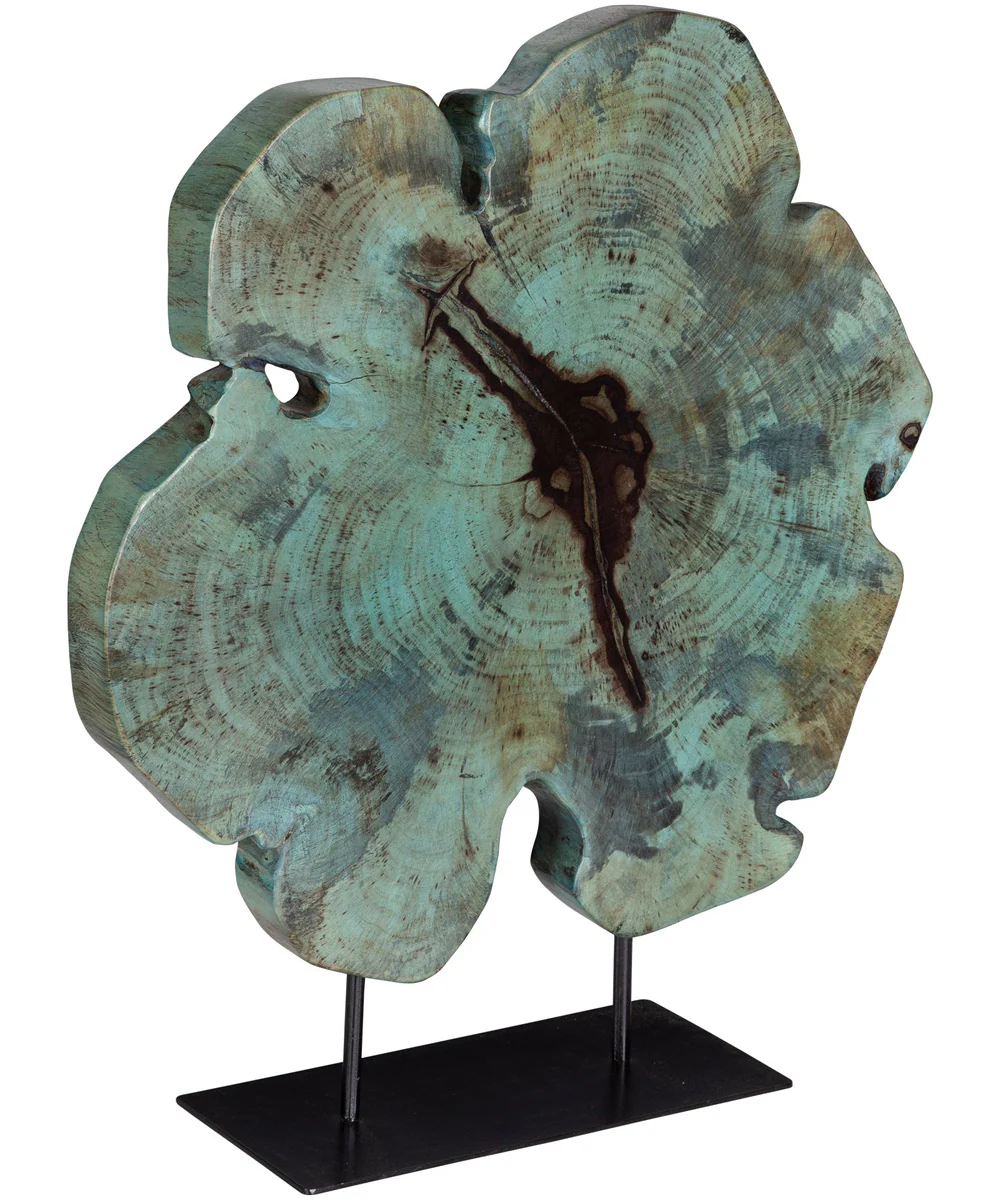 Bahati Wood Blue Sculpture - Image 4