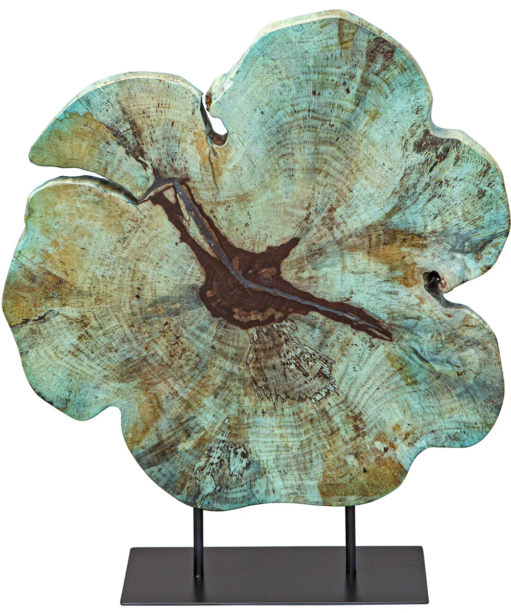 Bahati Wood Blue Sculpture - Image 5