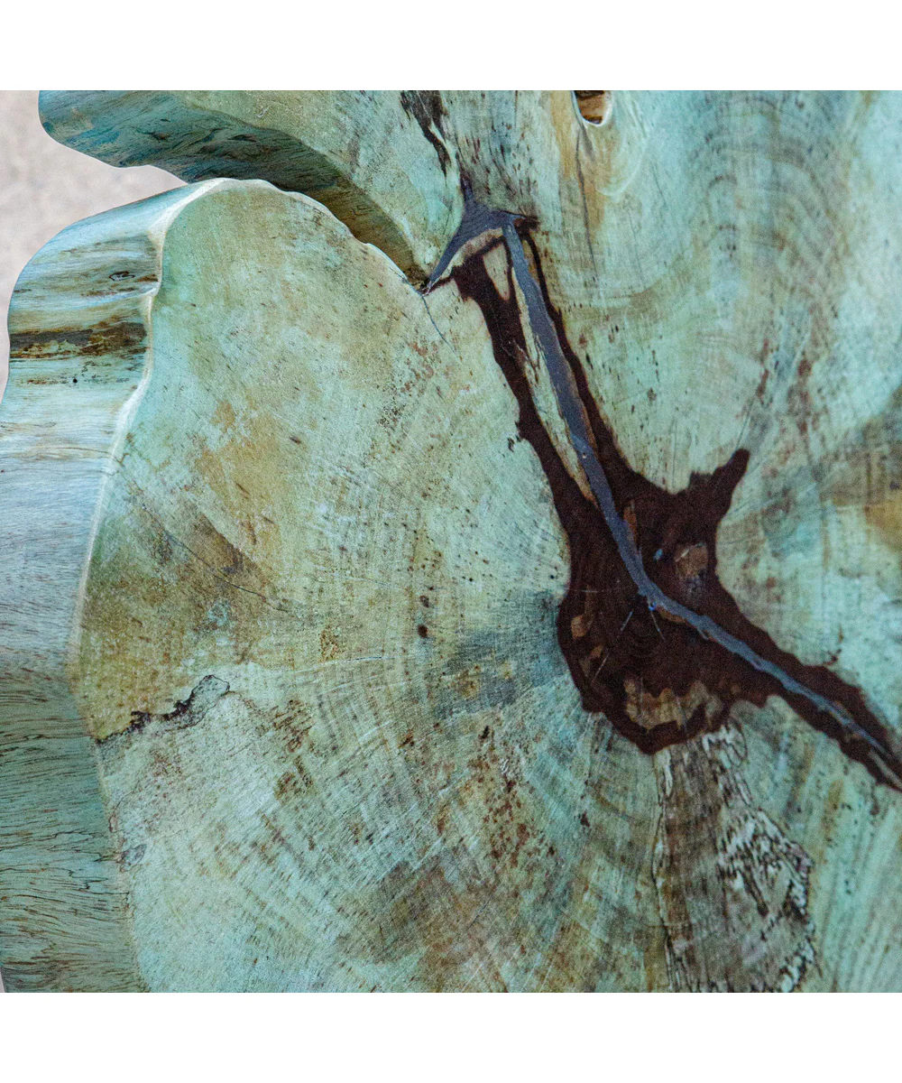 Bahati Wood Blue Sculpture - Image 7