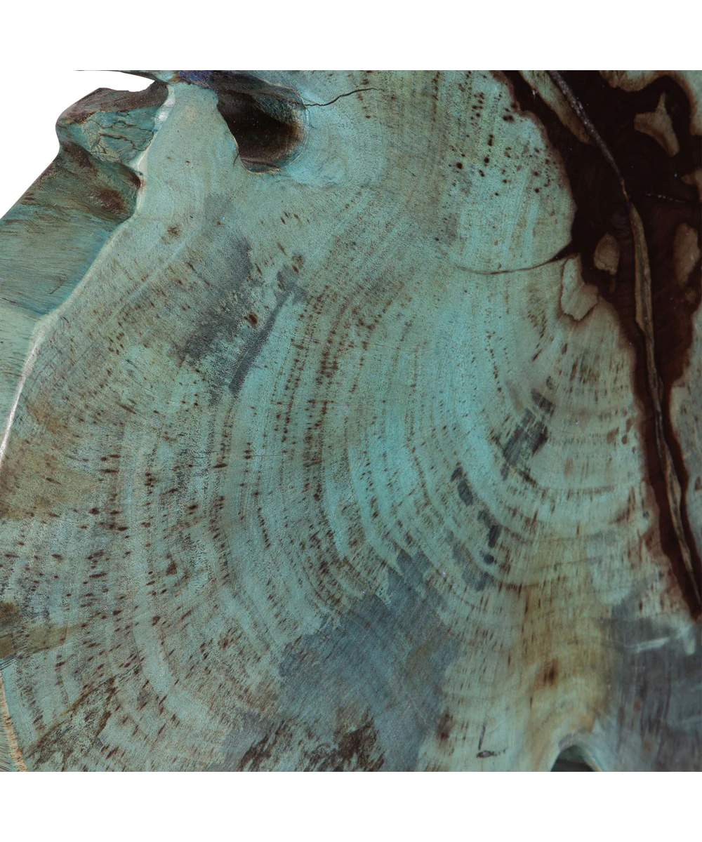 Bahati Wood Blue Sculpture - Image 8