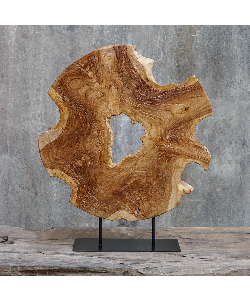Bahati Wood Natural Sculpture - Image 3