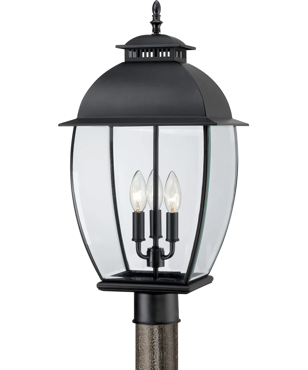 Bain Large 3-light Outdoor Post Light Mystic Black - Image 2