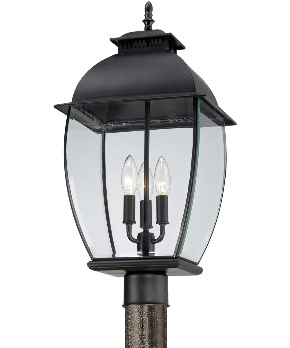 Bain Large 3-light Outdoor Post Light Mystic Black - Image 4