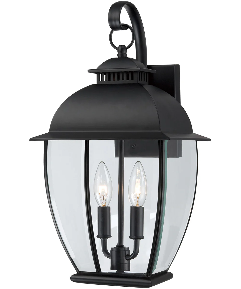Bain Medium 2-light Outdoor Wall Light Mystic Black - Image 2