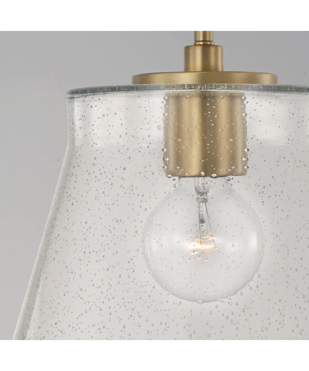 Baker 1-Light Dual-Mount Pendant/Semi-Flush Mount Aged Brass - Image 4
