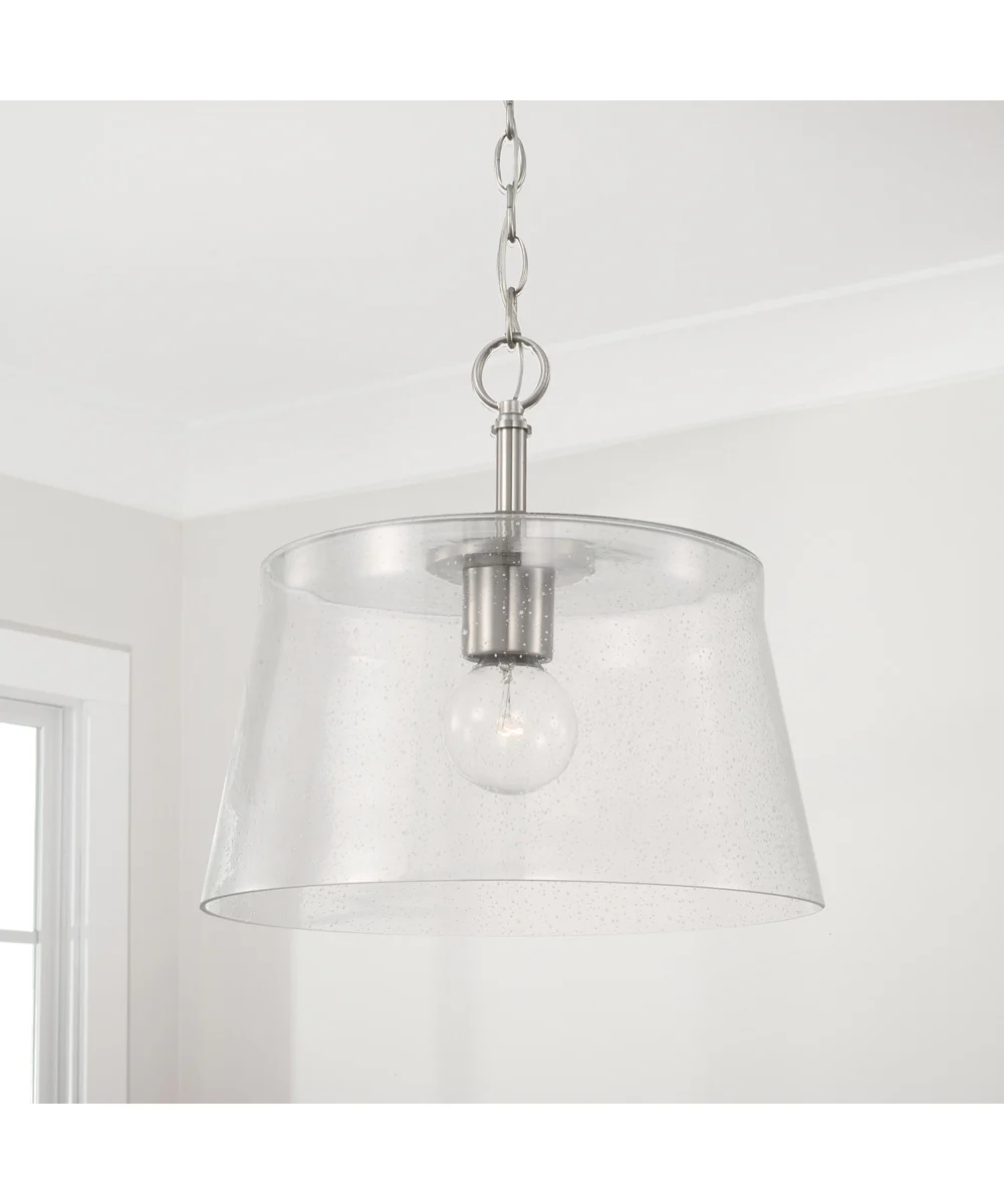 Baker 1-Light Dual-Mount Pendant/Semi-Flush Mount Brushed Nickel - Image 3