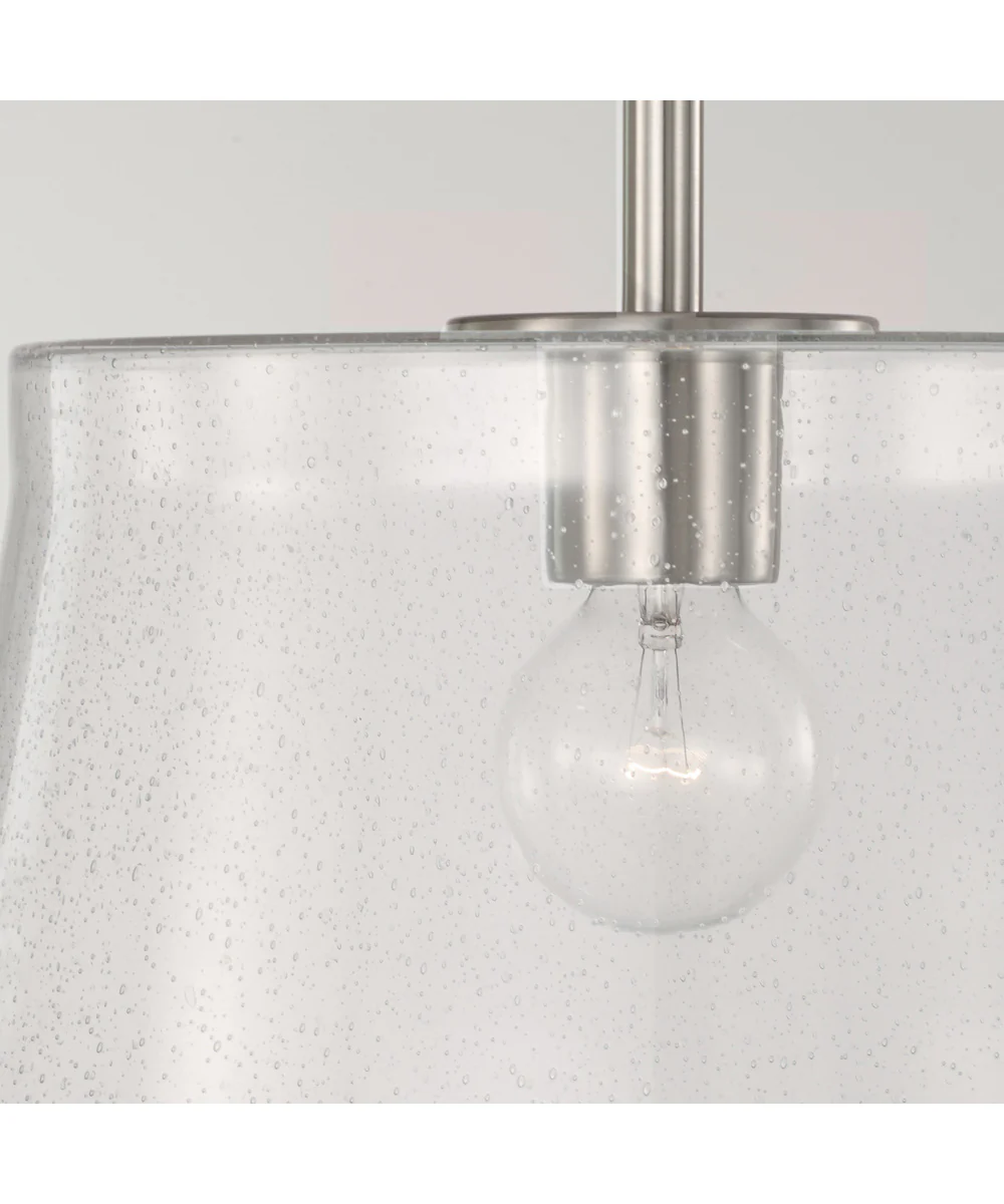 Baker 1-Light Dual-Mount Pendant/Semi-Flush Mount Brushed Nickel - Image 4