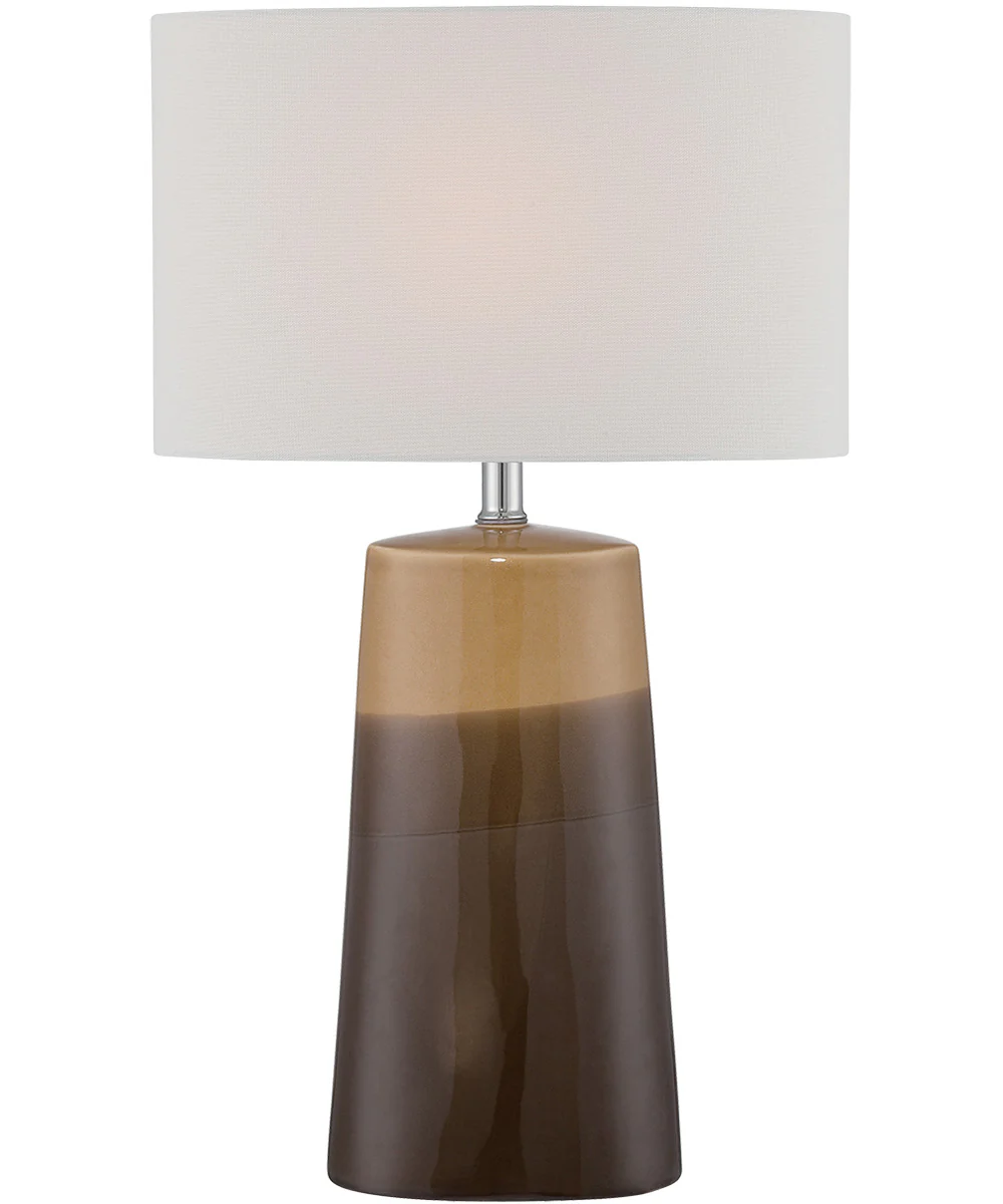 Baker 1-Light Table Lamp Gradient Coffee Ceramic Body/Fabric
