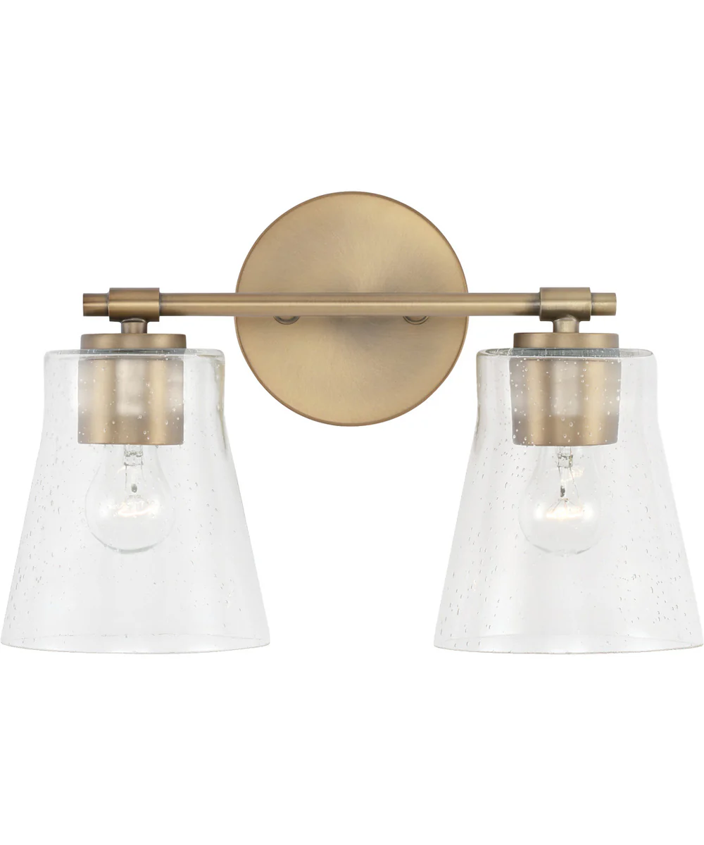Baker 2-Light Vanity Aged Brass - Image 4