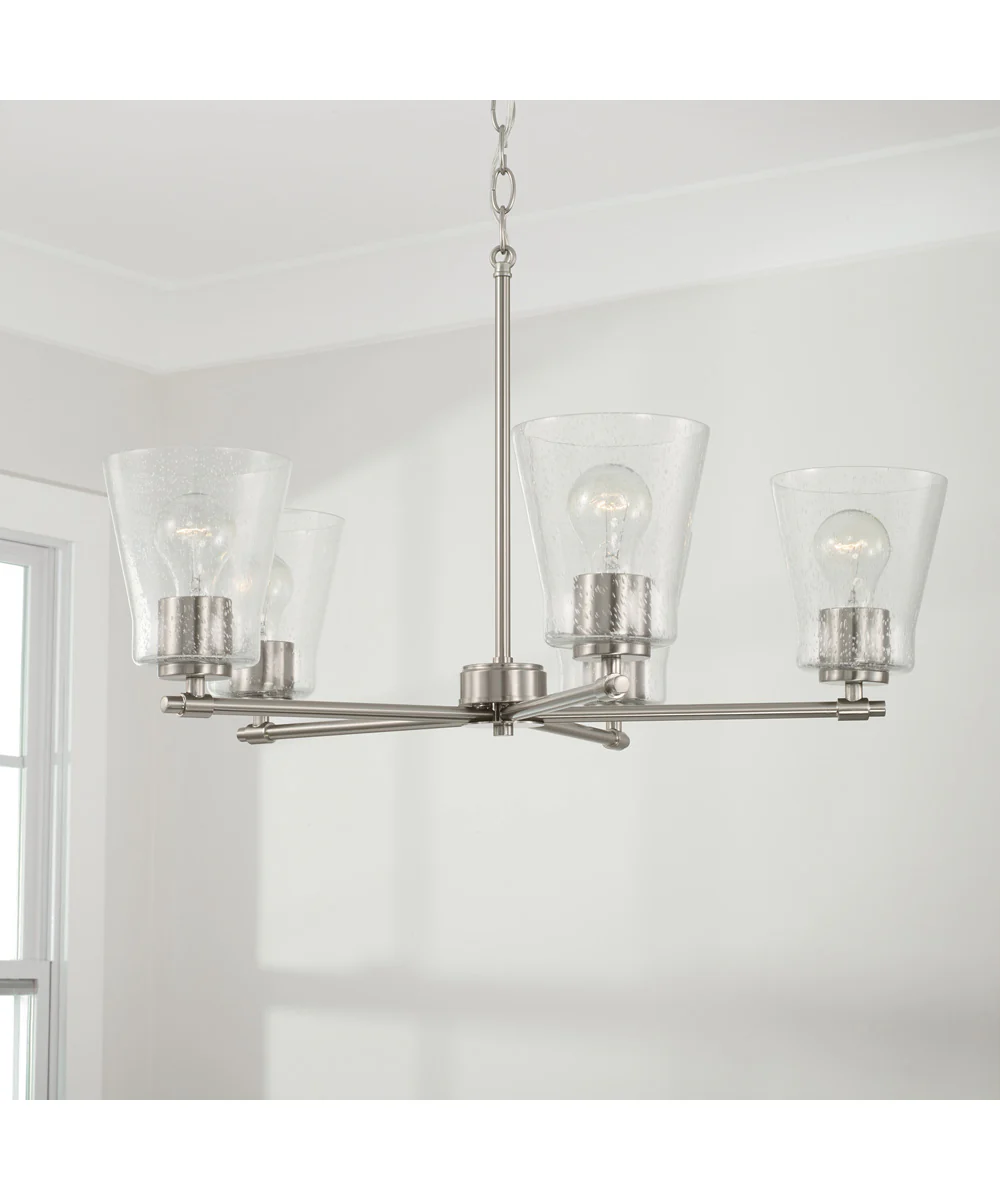 Baker 5-Light Chandelier Brushed Nickel - Image 2