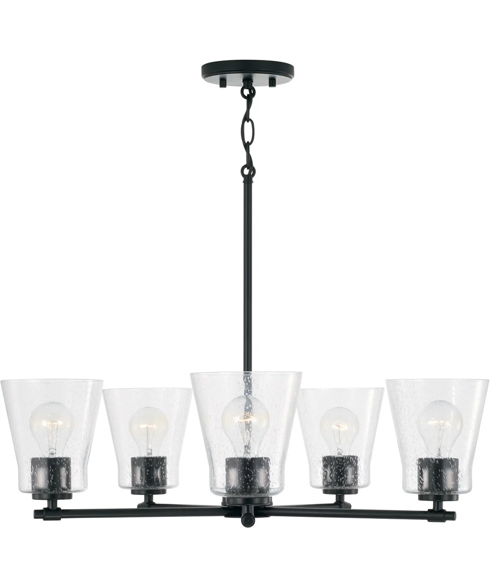 Baker 5-Light Chandelier Matte Black