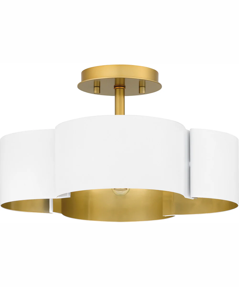 Balsam Medium 4-light Semi Flush Mount White - Image 3