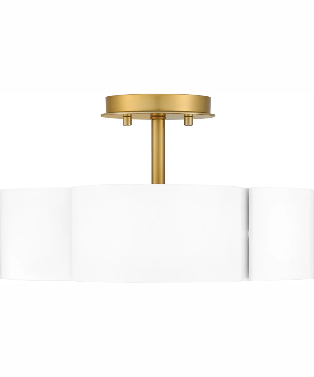 Balsam Medium 4-light Semi Flush Mount White - Image 4