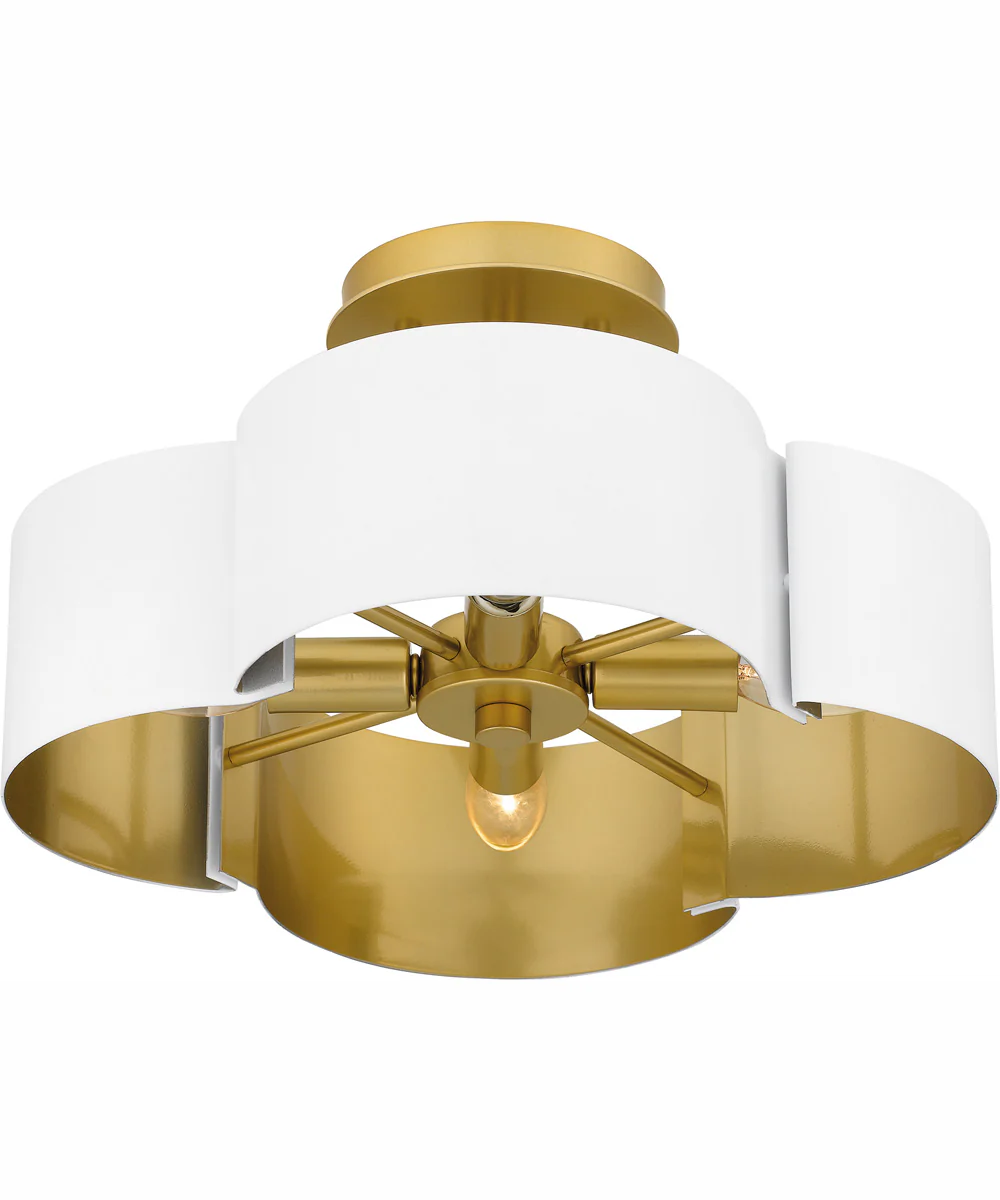 Balsam Medium 4-light Semi Flush Mount White - Image 5