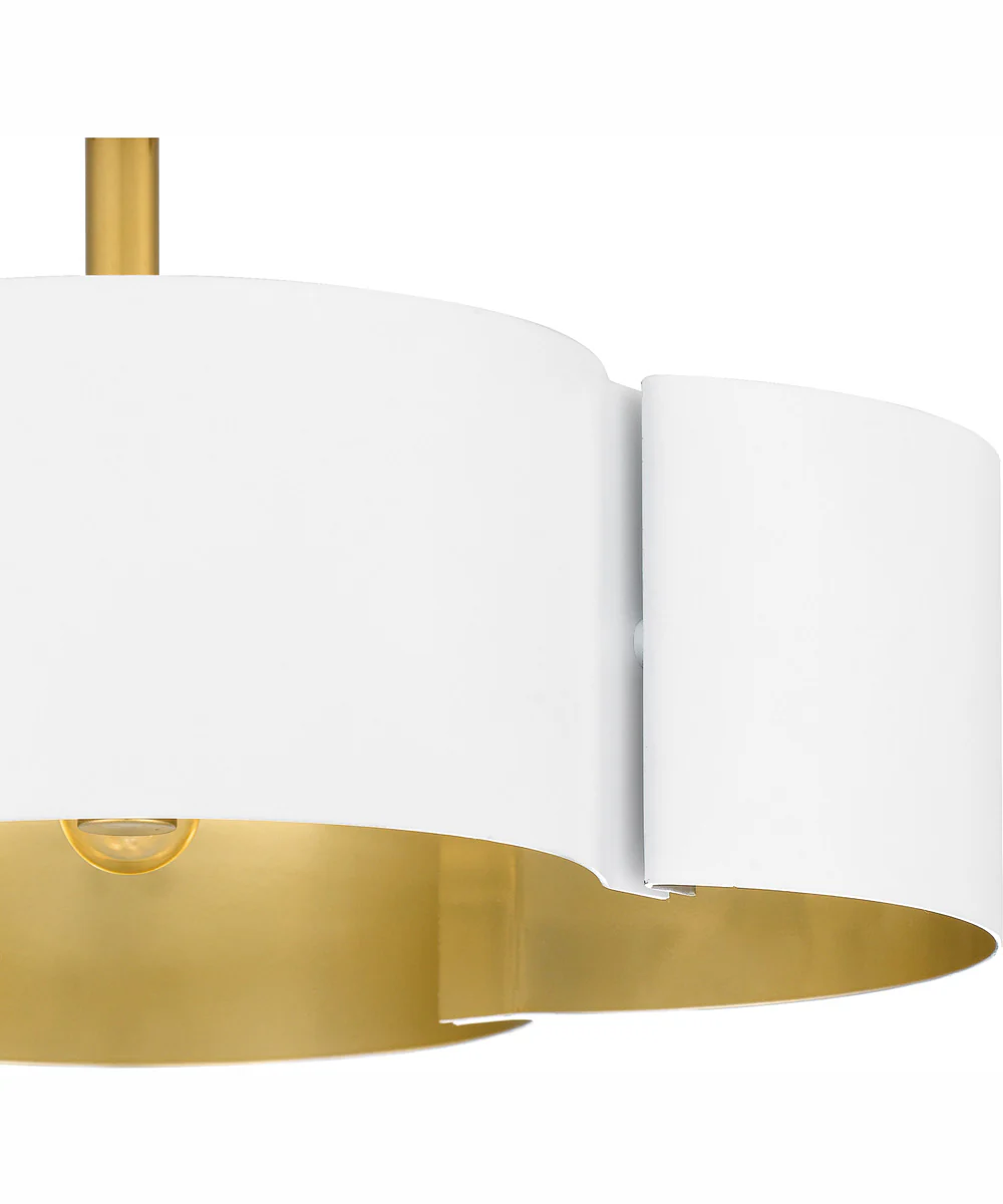 Balsam Medium 4-light Semi Flush Mount White - Image 6