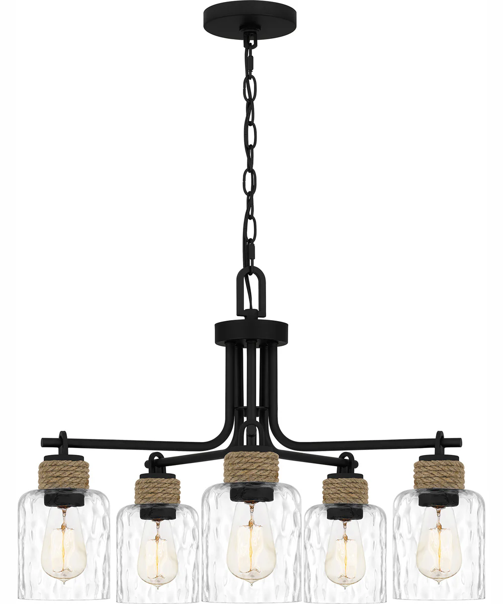 Baltic 5-light Chandelier Matte Black - Image 4