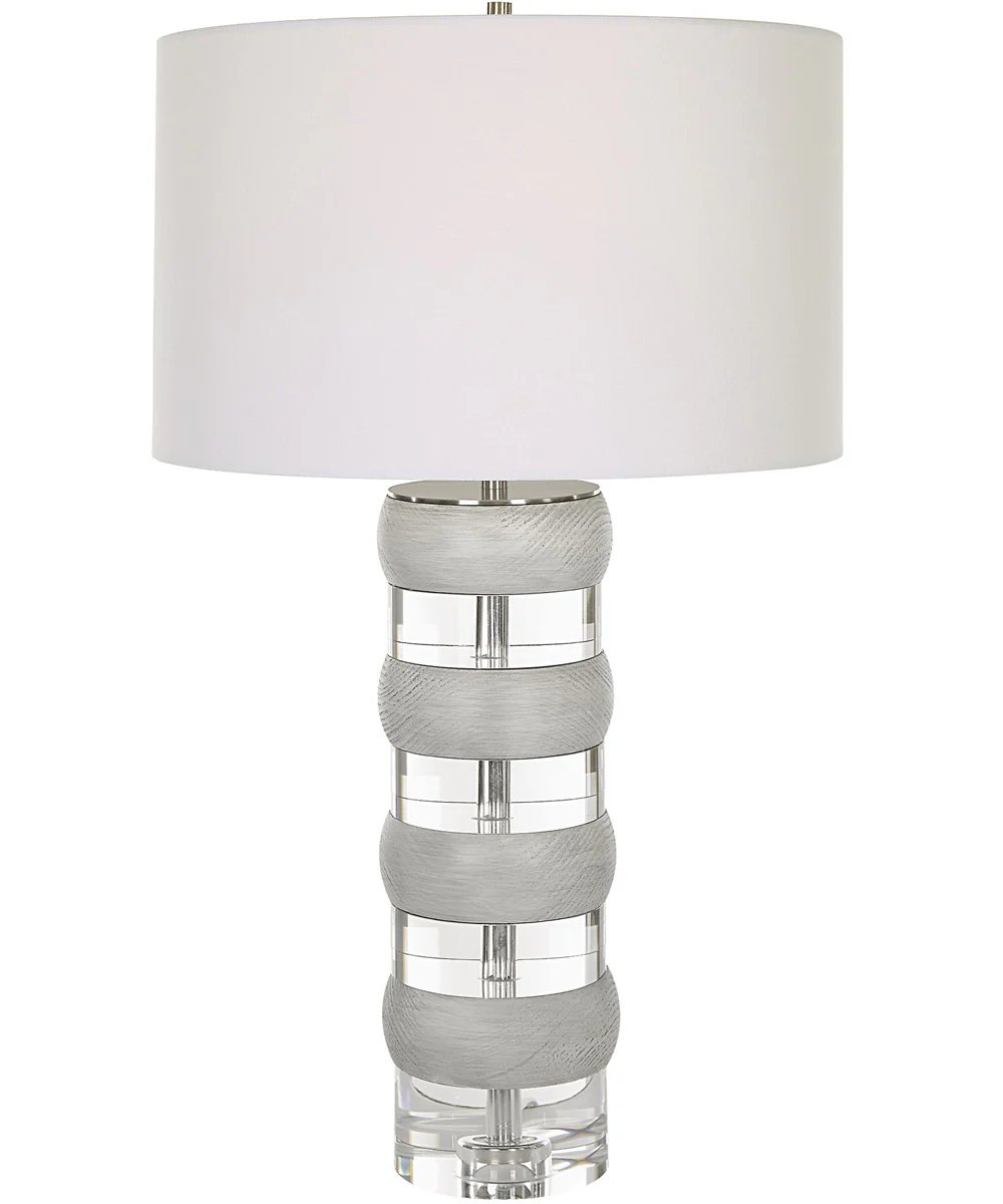 Band Together Crystal & Wood Table Lamp