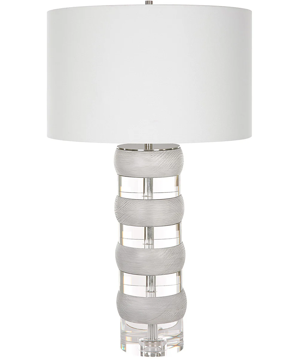 Band Together Crystal & Wood Table Lamp - Image 4