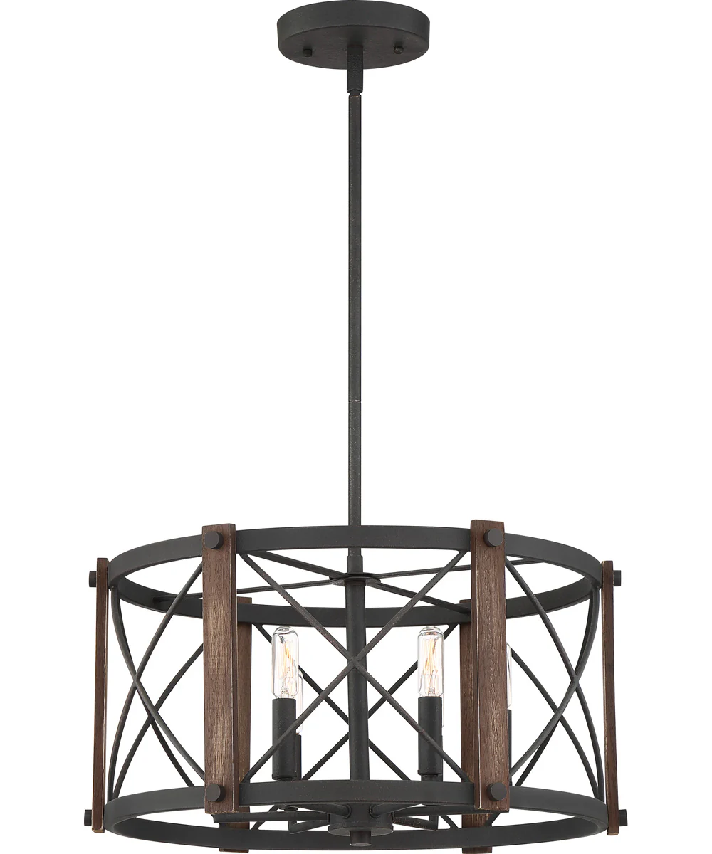 Baron 6-light Pendant Marcado Black - Image 2