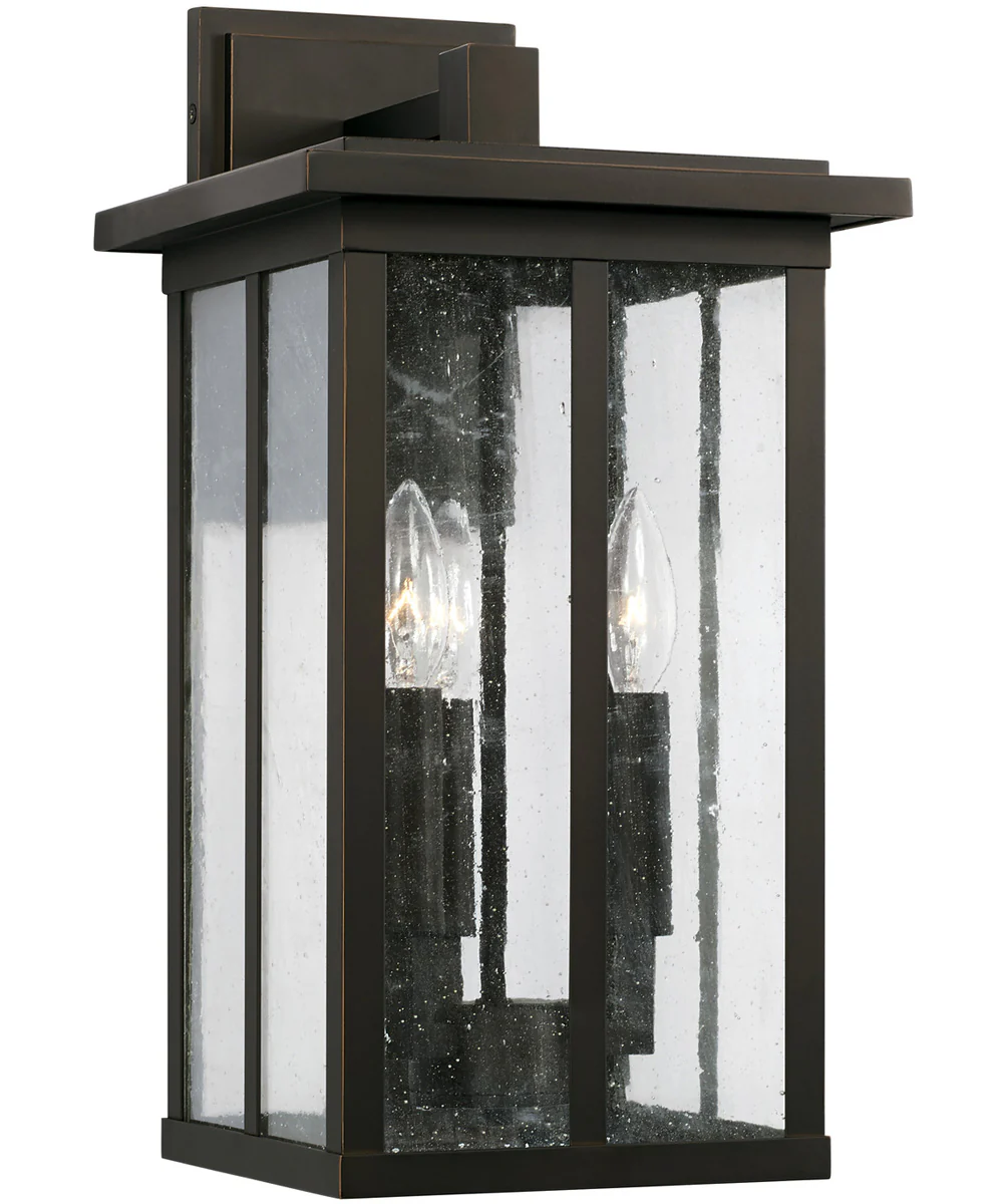 Barrett 3-Light Outdoor Wall-Lantern Rain or Shine - Oiled Bronze